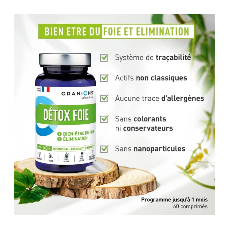 Granions Detox Foie 1000mg Comprimés – Paramarket.com
