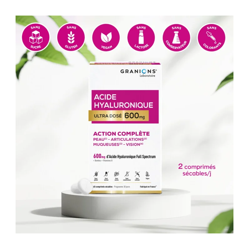 Granions Acide Hyaluronique Ultra Dosé 600mg - Paramarket.com