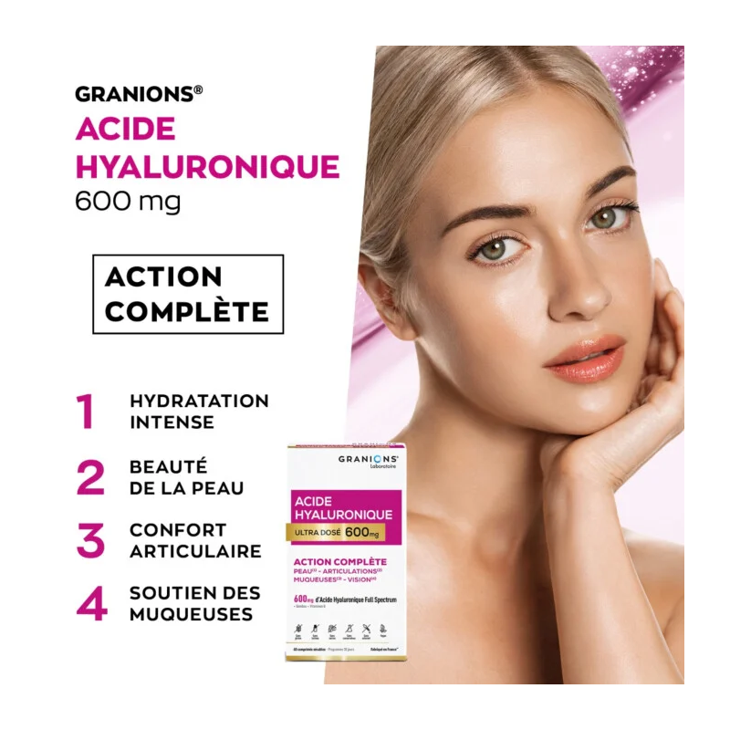 Granions Acide Hyaluronique Ultra Dosé 600mg - Paramarket.com