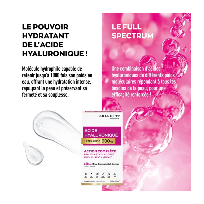 Granions Acide Hyaluronique Ultra Dosé 600mg - Paramarket.com