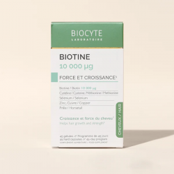 Biocyte Biotine 10 000µg Gélules - Paramarket.com