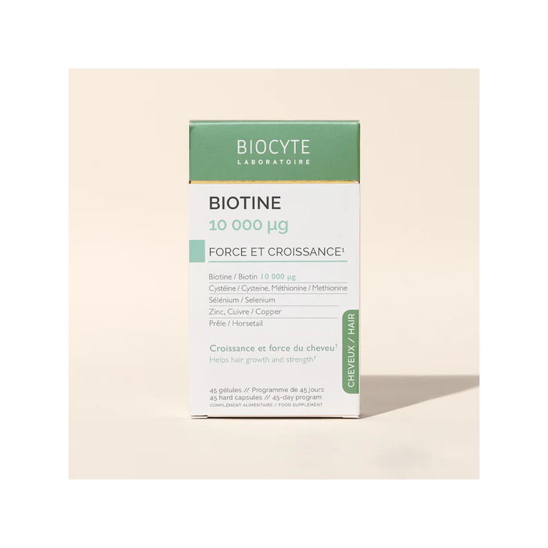 Biocyte Biotine 10 000µg Gélules - Paramarket.com