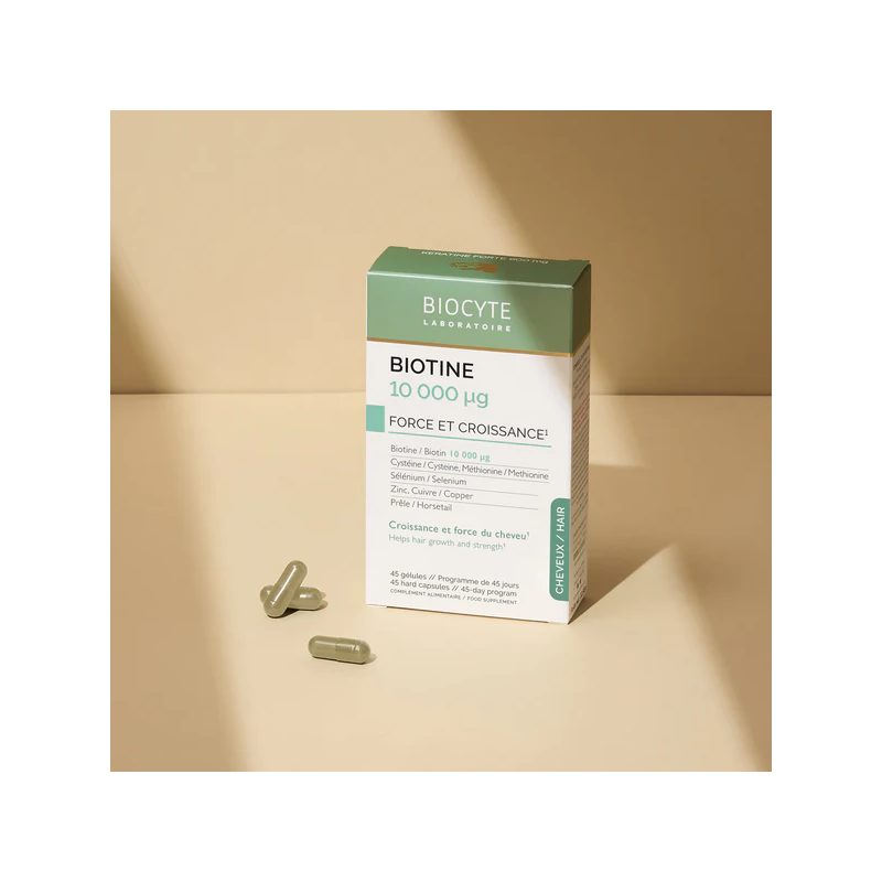 Biocyte Biotine 10 000µg Gélules - Paramarket.com
