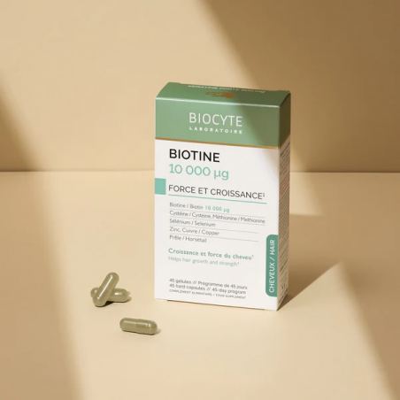 Biocyte Biotine 10 000µg Gélules - Paramarket.com