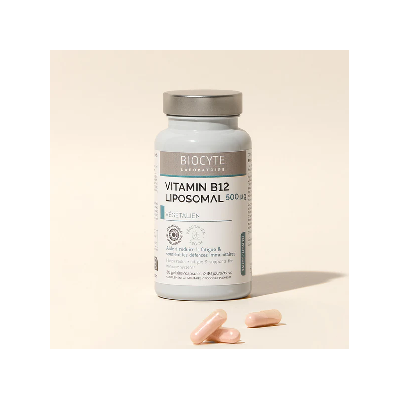 Biocyte Vitamin B12 Liposomal 500µg Gélules - Paramarket.com