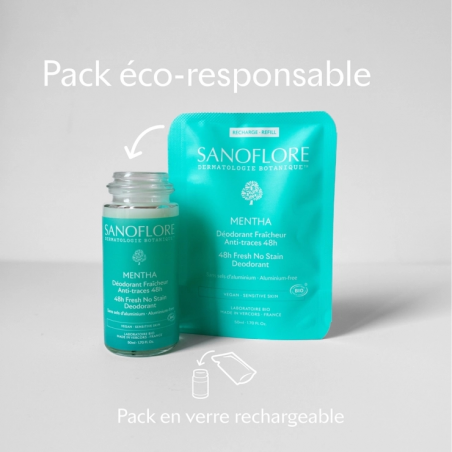 Sanoflore Déodorant Mentha 48h Roll-on Recharge - Paramarket.com