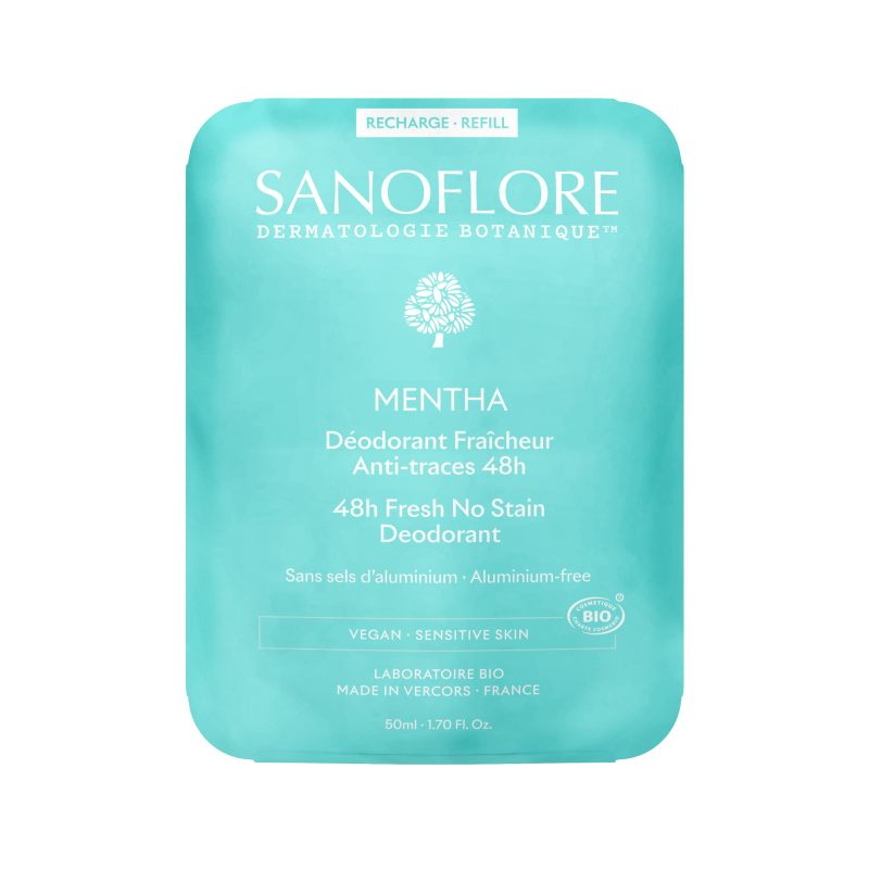 Sanoflore Déodorant Mentha 48h Roll-on Recharge - Paramarket.com