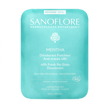 Sanoflore Déodorant Mentha 48h Roll-on Recharge - Paramarket.com