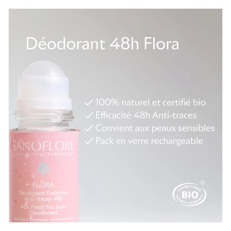 Sanoflore Déodorant Flora 48h Roll-on Recharge - Paramarket.com