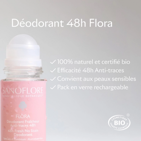Sanoflore Déodorant Flora 48h Roll-on Recharge - Paramarket.com