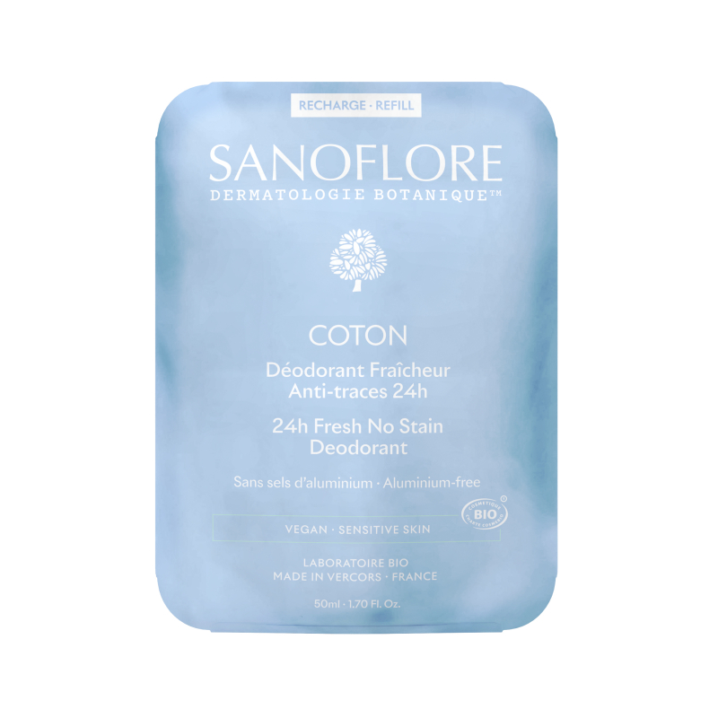 Sanoflore Déodorant Coton 24h Roll-On Recharge - Paramarket.com