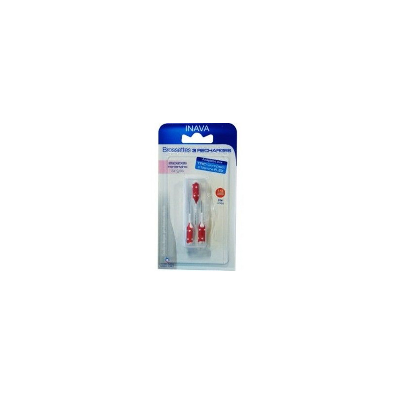 Brossettes Trio Compact Recharge Rouge des laboratoires Inava