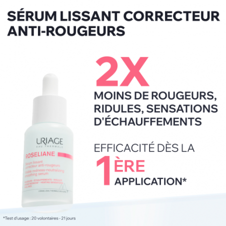 Uriage Roséliane Sérum Lissant Correcteur Anti-Rougeurs - Paramarket.com