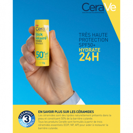 Cerave Suncare Stick Solaire Invisible SPF50+ Haute Protection - Paramarket.com