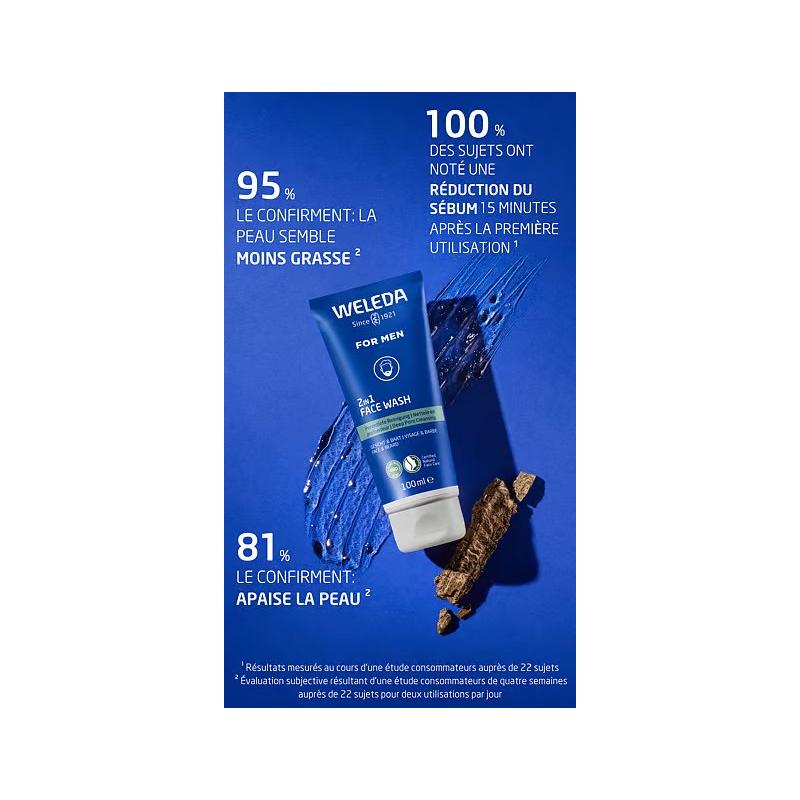 Weleda Homme Gel Nettoyant Visage 2 en 1 - Paramarket.com