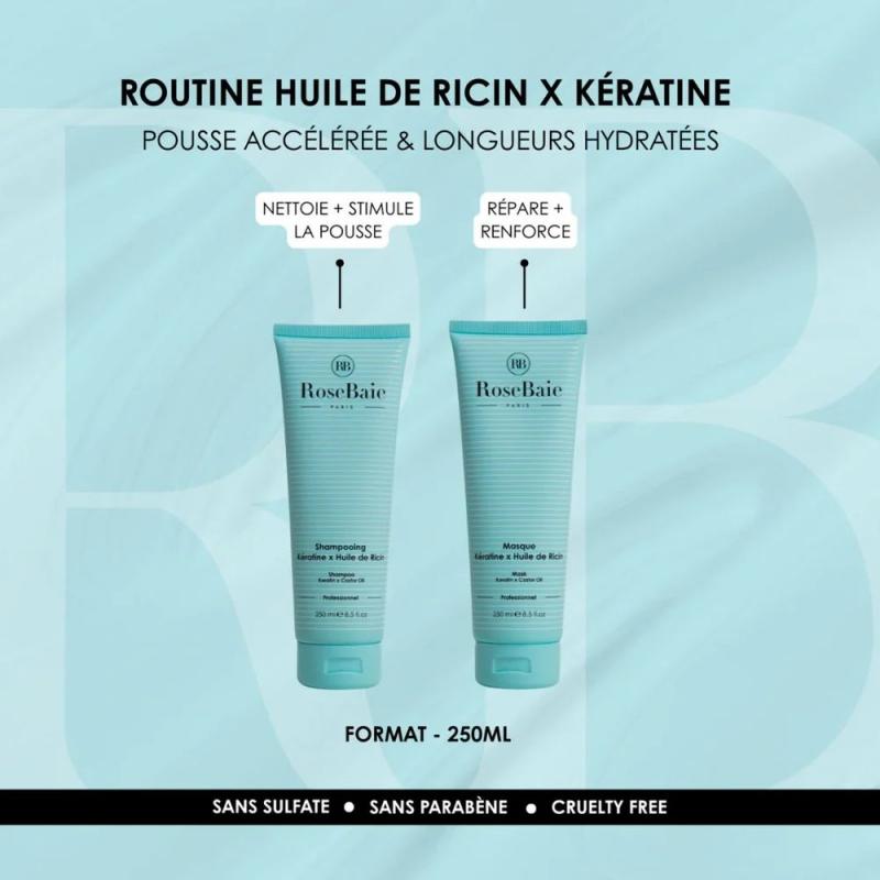 Rosbaie Huile De Ricin & Kératine Shampooing – Paramarket.com