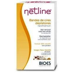 Netline Bandes De Cires Dépilatoires Visage des laboratoires Bioes