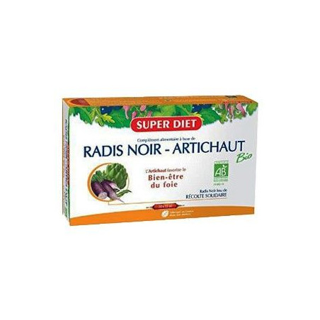 Ampoules Radis Noir/Artichaut Bio de Super Diet