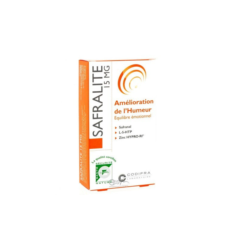 Safralite 15Mg Gélules des laboratoires Codifra