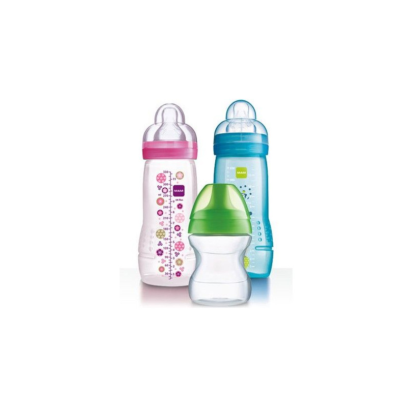 Biberon 2Ème Age Cercle Bleu 330Ml des laboratoires Mam