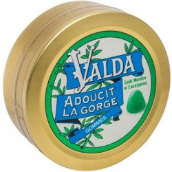 Gomme Adoucit La Gorge Menthe B/ 50 des laboratoires Valda