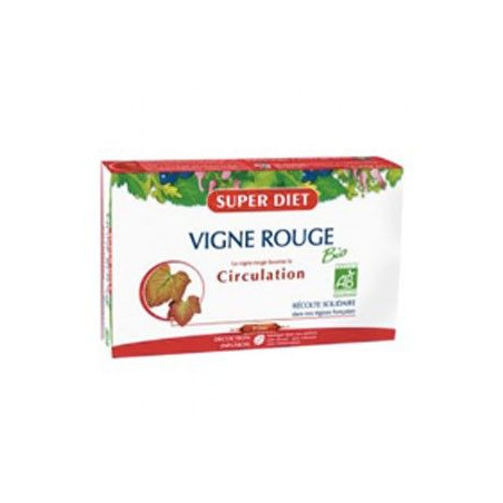 Ampoules Bio Pour La Circulation Vigne Rouge de Super Diet