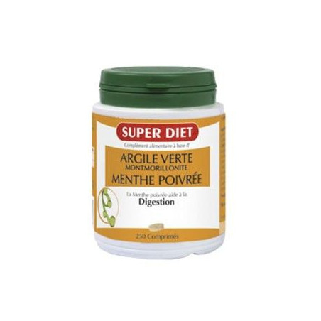 Argile Verte Montmorillonite Et Menthe Poivrée de Super Diet