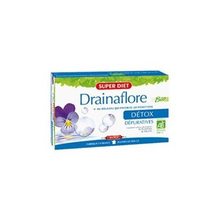 Drainaflore Bio Ampoules Drainantes Détoxifiantes de Super Diet