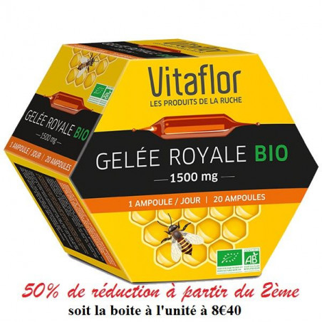 Gelee Royale Gelée Royale 1500Mg Bio des laboratoires Vitaflor
