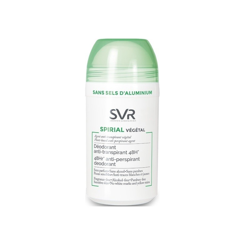 Spirial Déodorant Anti-Transpirant Roll-On Végétal des laboratoires Svr