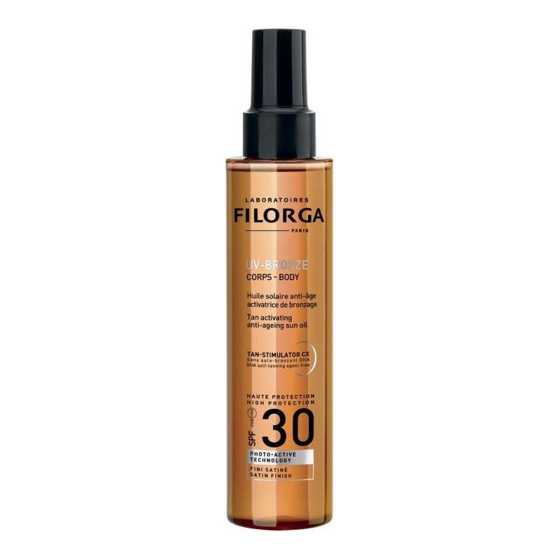UV-BRONZE BODY SPF30 Huile Solaire Anti-âge Activatrice de Bronzage